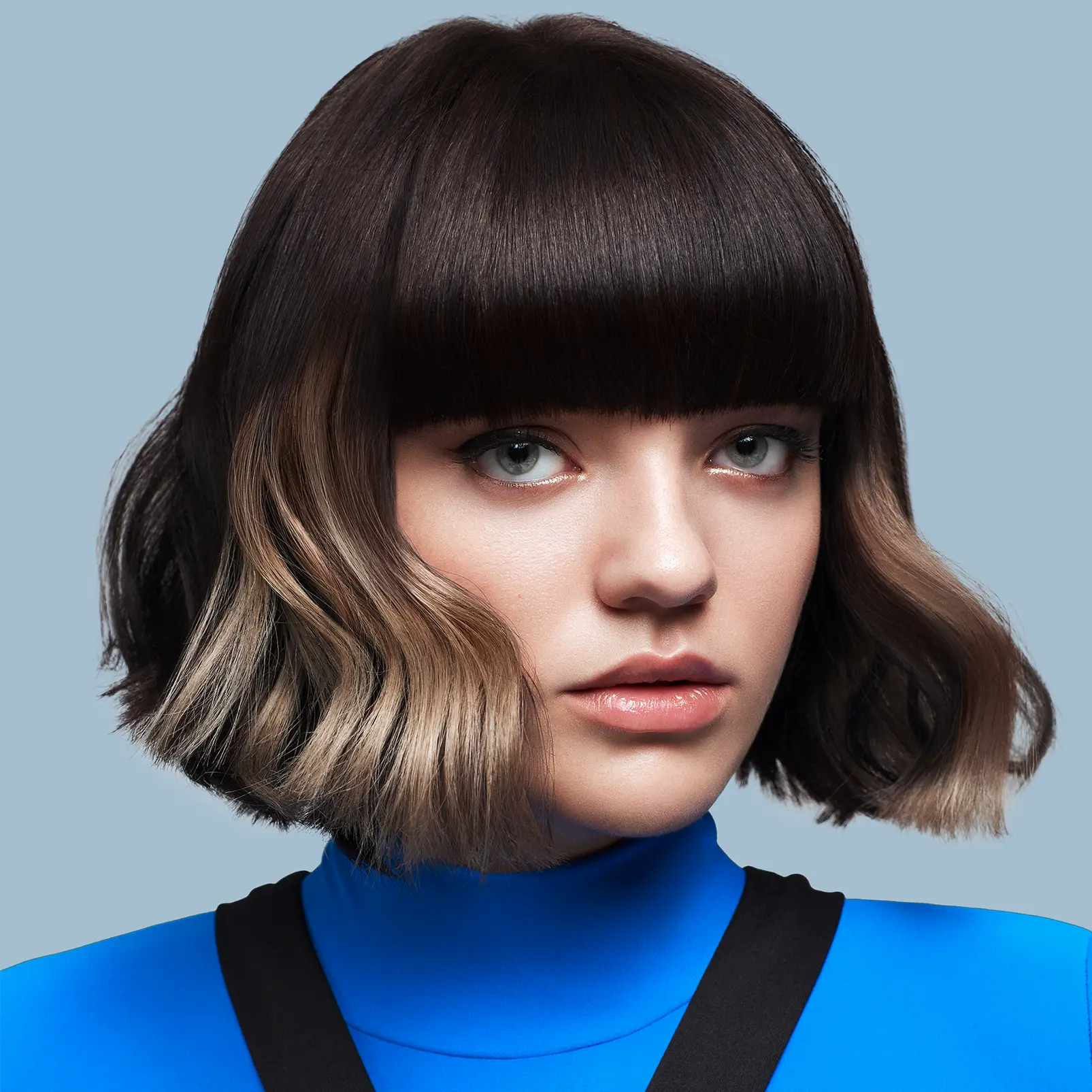 A woman with a bob haircut A woman with a bob haircut