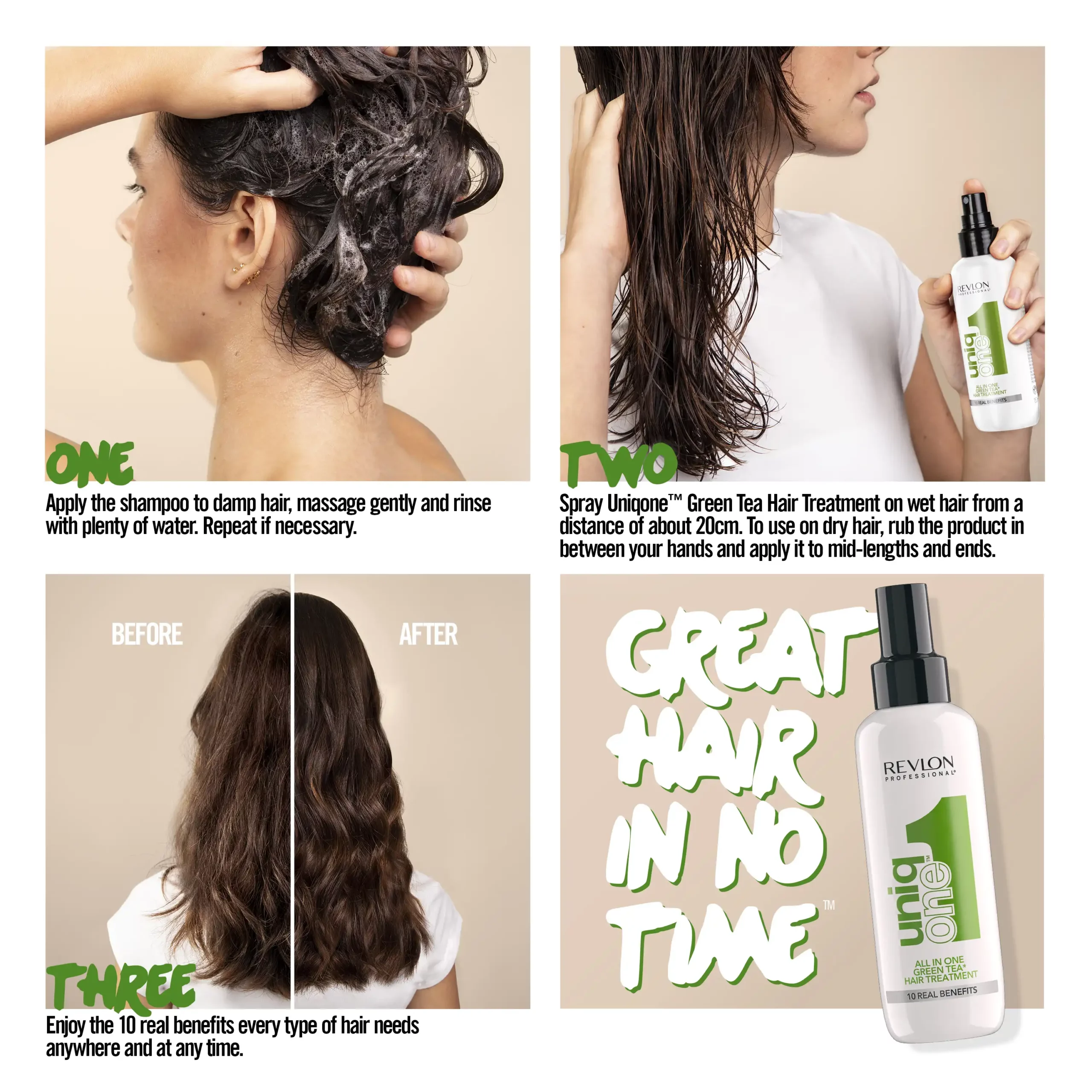 How to use Uniqone Hair Treatment Green Tea Fragrance How to use Uniqone Hair Treatment Green Tea Fragrance